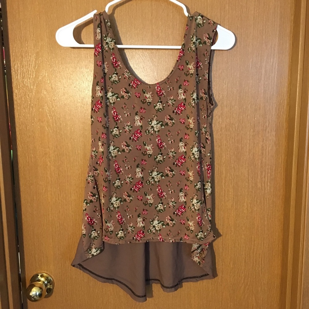 Brown/Maroon Floral Shirt